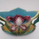 Former art nouveau planter in colorful dabbling iris décor