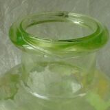 Vase boule en verre emaille email gras