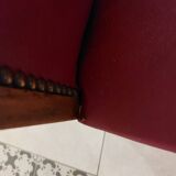 Raspberry red art deco armchair