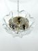 Vintage La Murrina ceiling lamp in clear Murano glass and brass. Italy 1980s
