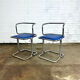 Vintage tubular frame dining room chairs