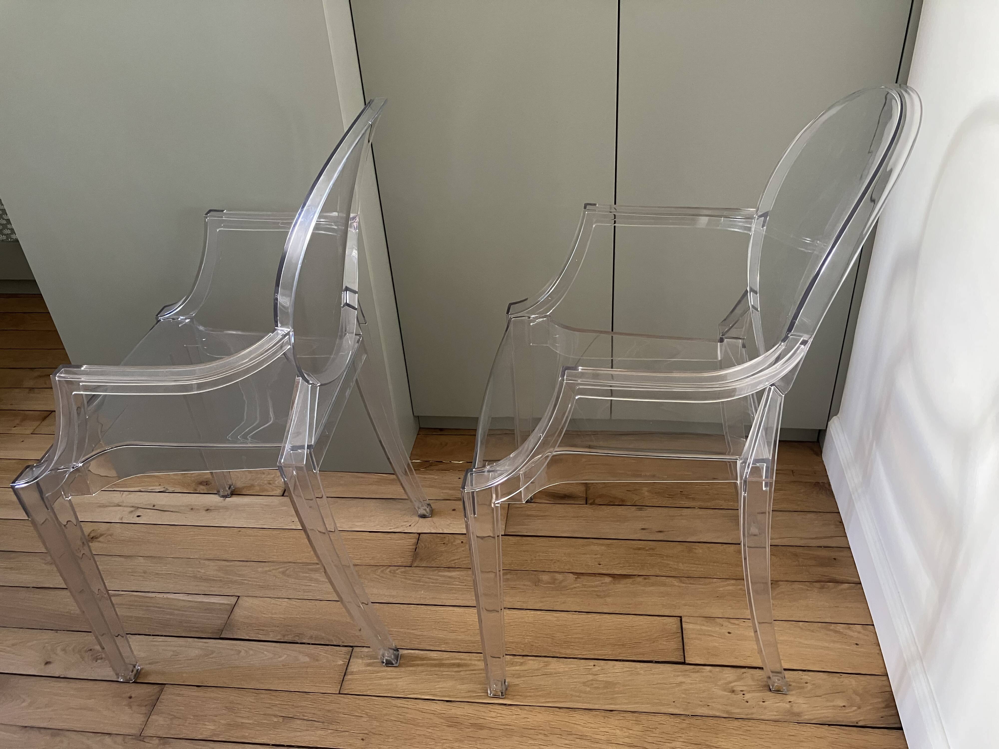 2 fauteuils Kartell Louis Ghost