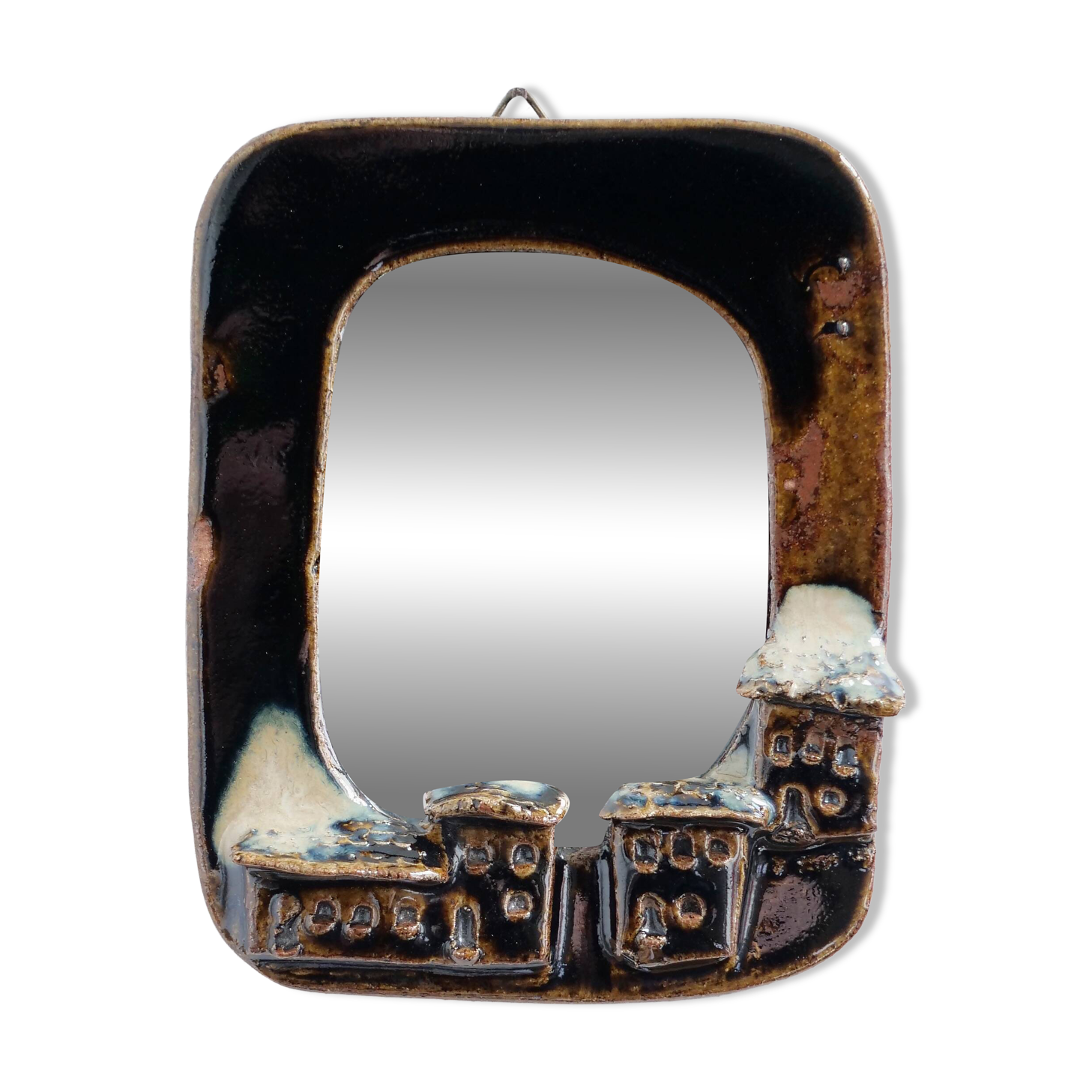 vintage ceramic mirror