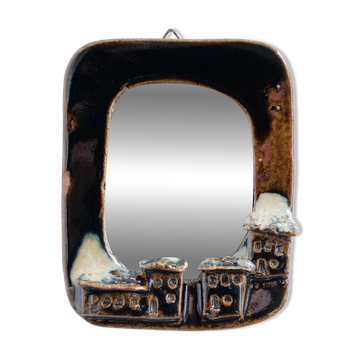 Miroir vintage en céramique