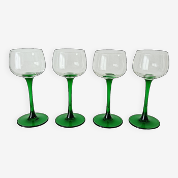 Lot de 4 verres à vin d'Alsace