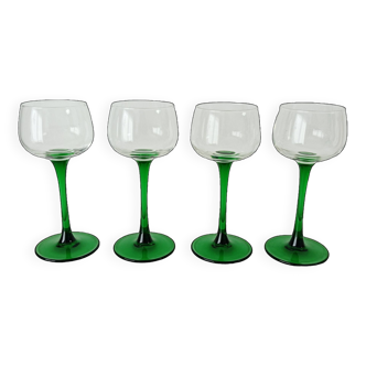 Lot de 4 verres à vin d'Alsace