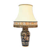 Vase en faience de Gien monté en lampe