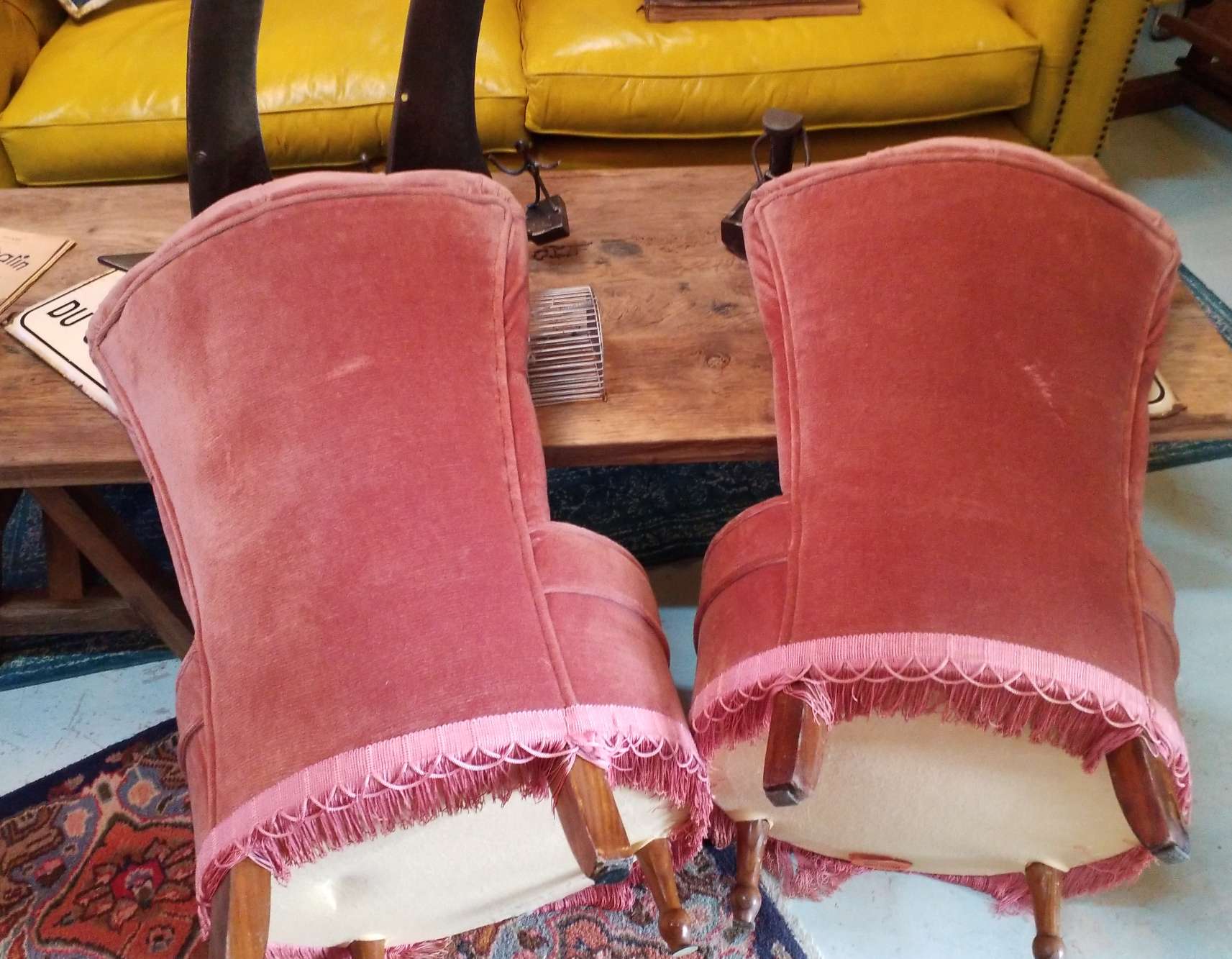 Pair of toad armchairs