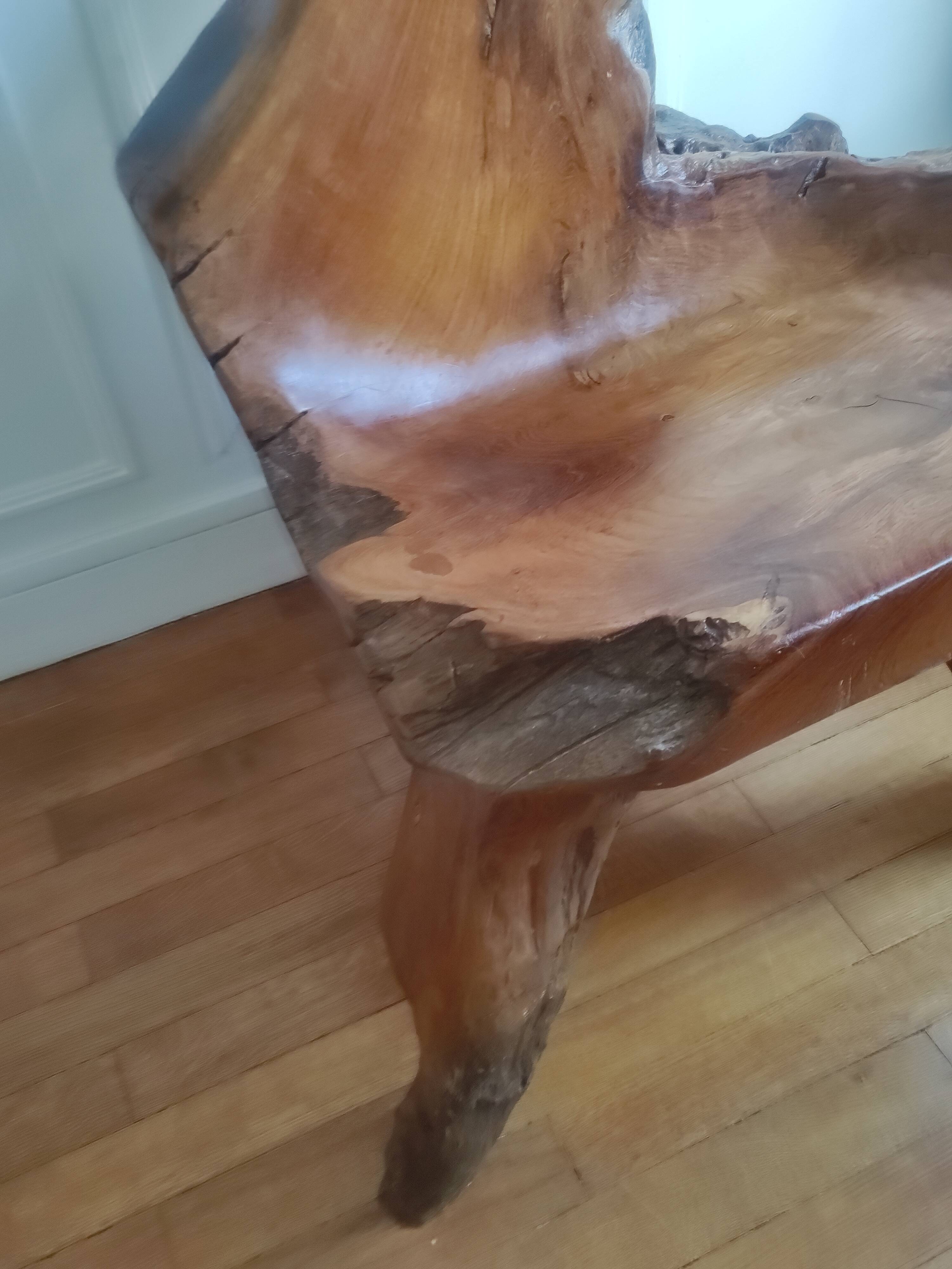 Exotic wood armchair