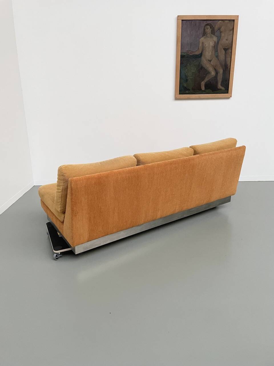 Jacques Charpentier 3-seater stainless steel sofa