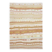 Tapis turc Oushak fait main en laine et coton orange des années 1970 137x194