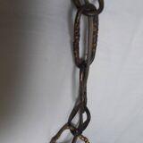 Bronze and glass pendant light