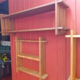 Three solid pine shelves