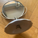 Porcelain flowered table mirror - Bergère de France