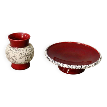 Vase and Compotier in Sèvres Paul Milet (1870-1950)