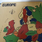Wooden puzzle europe vintage 80's