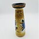 Glazed terracotta vase decorated with ropes and blue flowers - 661008