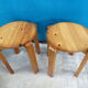 Pair of 70s pine stools