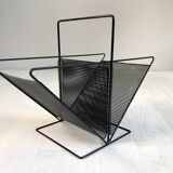 Perforated sheet metal magazine rack, 1960