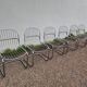 Set of 6 chrome metal design chairs from the 1970s.