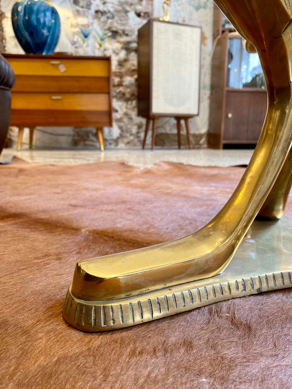 Hollywood Regency Heron Coffee Table