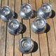 6 old ice cups / stainless steel sorbet