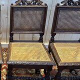 Set of 4 Renaissance cane chairs.