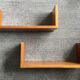 Pair of Scandinavian teak shelves from the 60s