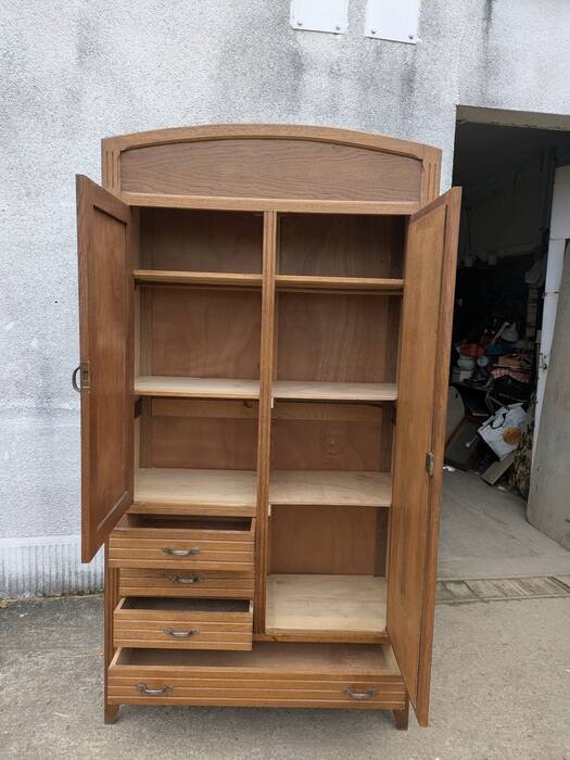 Parisian armoire style oak wardrobe