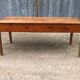 Antique cherry farmhouse table with 2 drawers and 1 pull-out