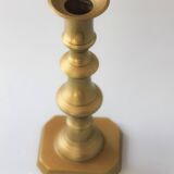 Pair of original vintage candelabros from bronce. Antiguos portavelas.