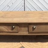 Large antique farmhouse coffee table with a chic country feel