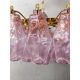 Murano Glass Sputnik Chandelier poliedro pink
