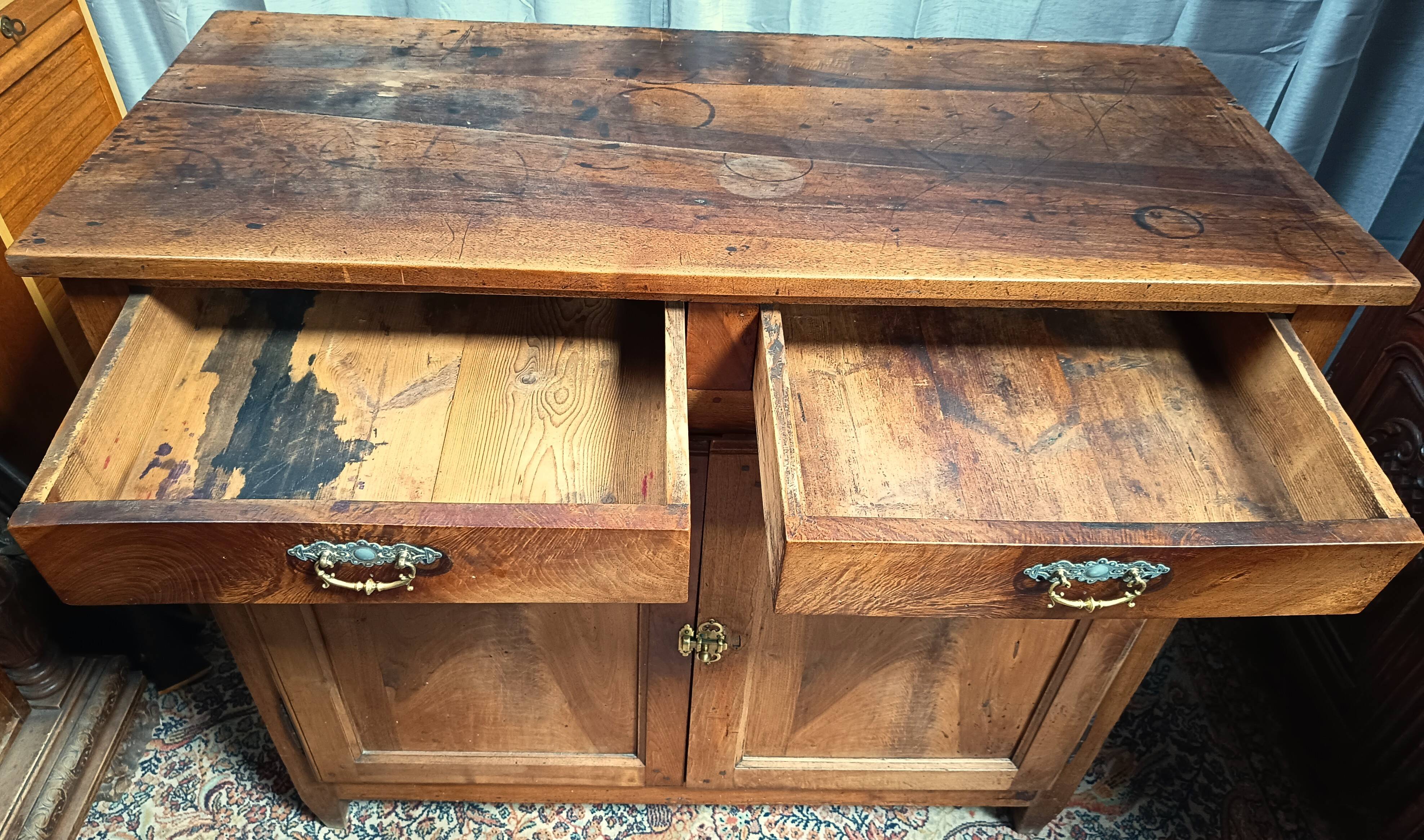 Louis XVI height buffet in walnut