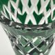 Cut and lined green crystal vase from Val Saint-Lambert