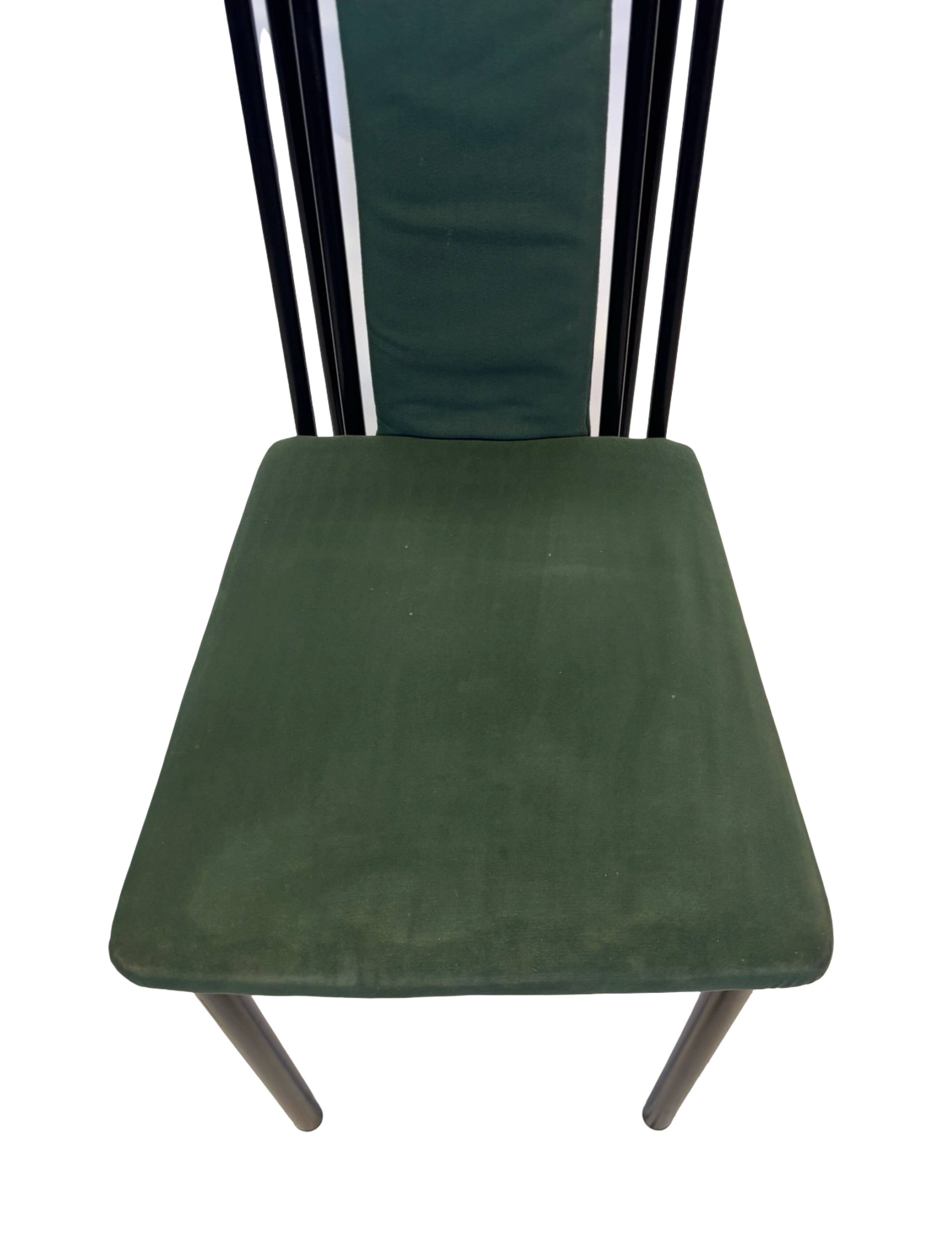 Vintage dining chairs modern design 80's set of four