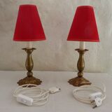 Pair of candlestick lamps