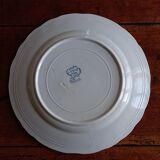 Pair of flat plates Terre de Fer "Régence" Saint-Amand & Hamage