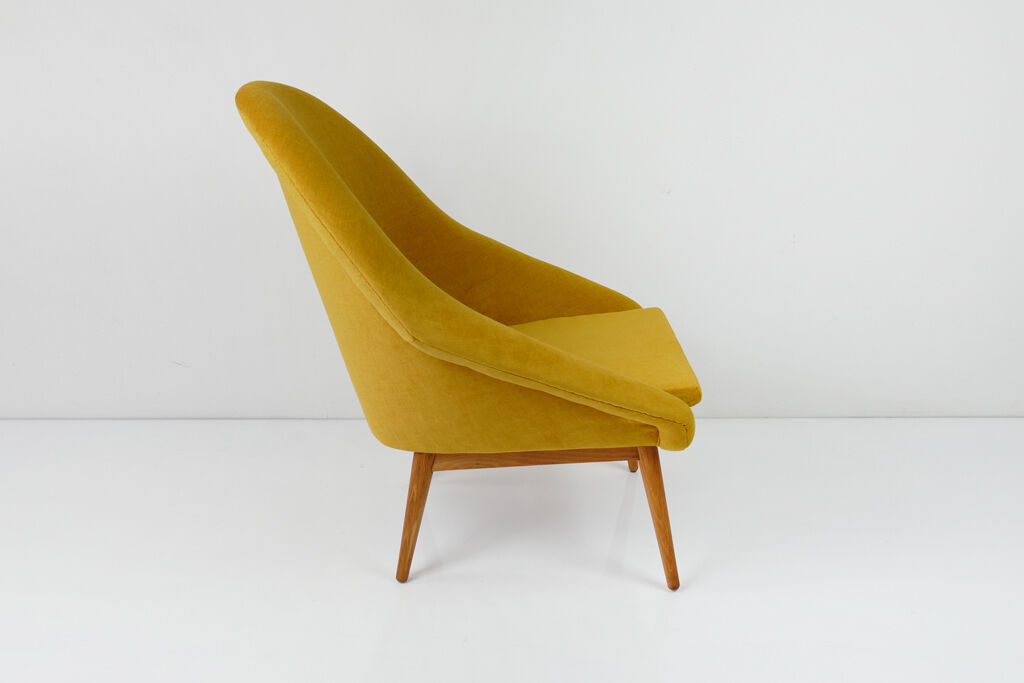 Vintage Yellow Shell Chair