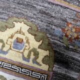 Vintage Tibetan Art Deco Khaden rug 95cm x 202cm 1960s