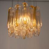 Suspension « Quadrifoglio » en verre de Murano par VeArt, années 1970