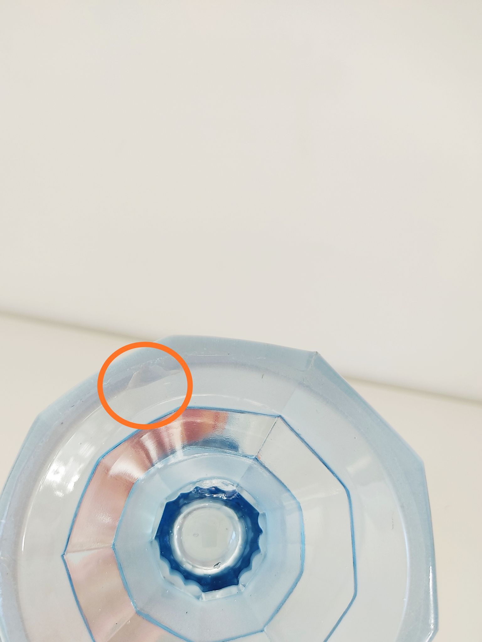 Vase art déco verre bleuté