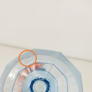 Vase art déco verre bleuté