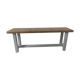 Bench, pearl grey patinated end of bed