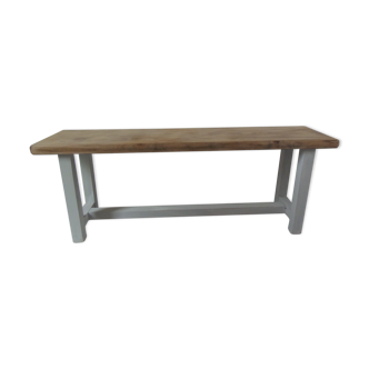 Bench, pearl grey patinated end of bed