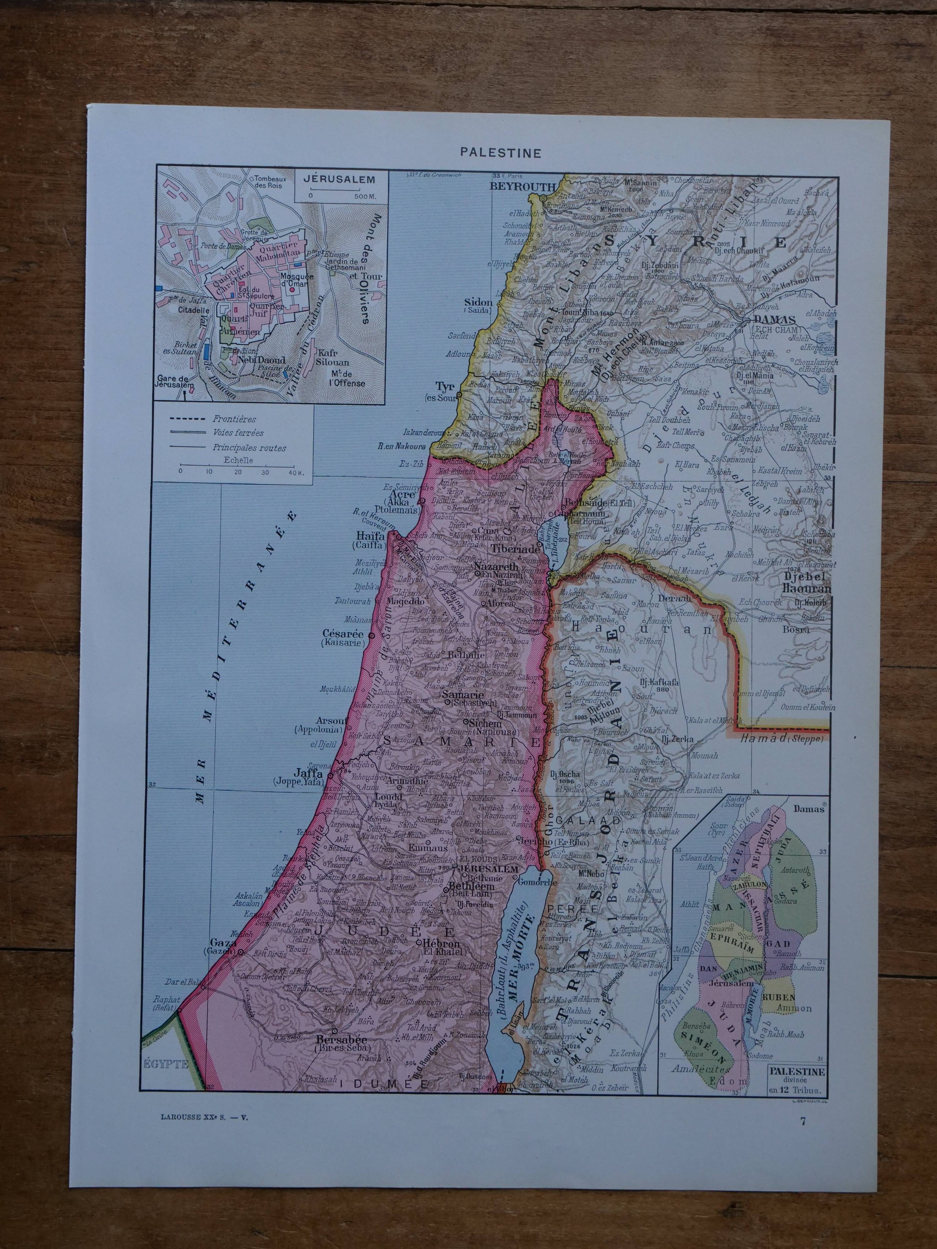 Original lithograph on Palestine