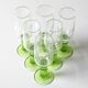 Set of 6 Limoncino Sherry Glasses / Green Sorbetto Stemware /Bormioli Rocco