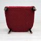 1950s, pair of two Danish lounge chairs, red cotton/wool fabric, beech wood.