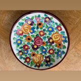 Enamelled ceramic cut floral pattern ceram Monaco vintage