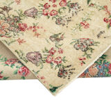 Turkish hand-knotted vintage 1970s beige carpet 157 cm x 255 cm